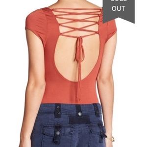 Free People Intimately All About The Back Strappy Bodysuit Size Medium